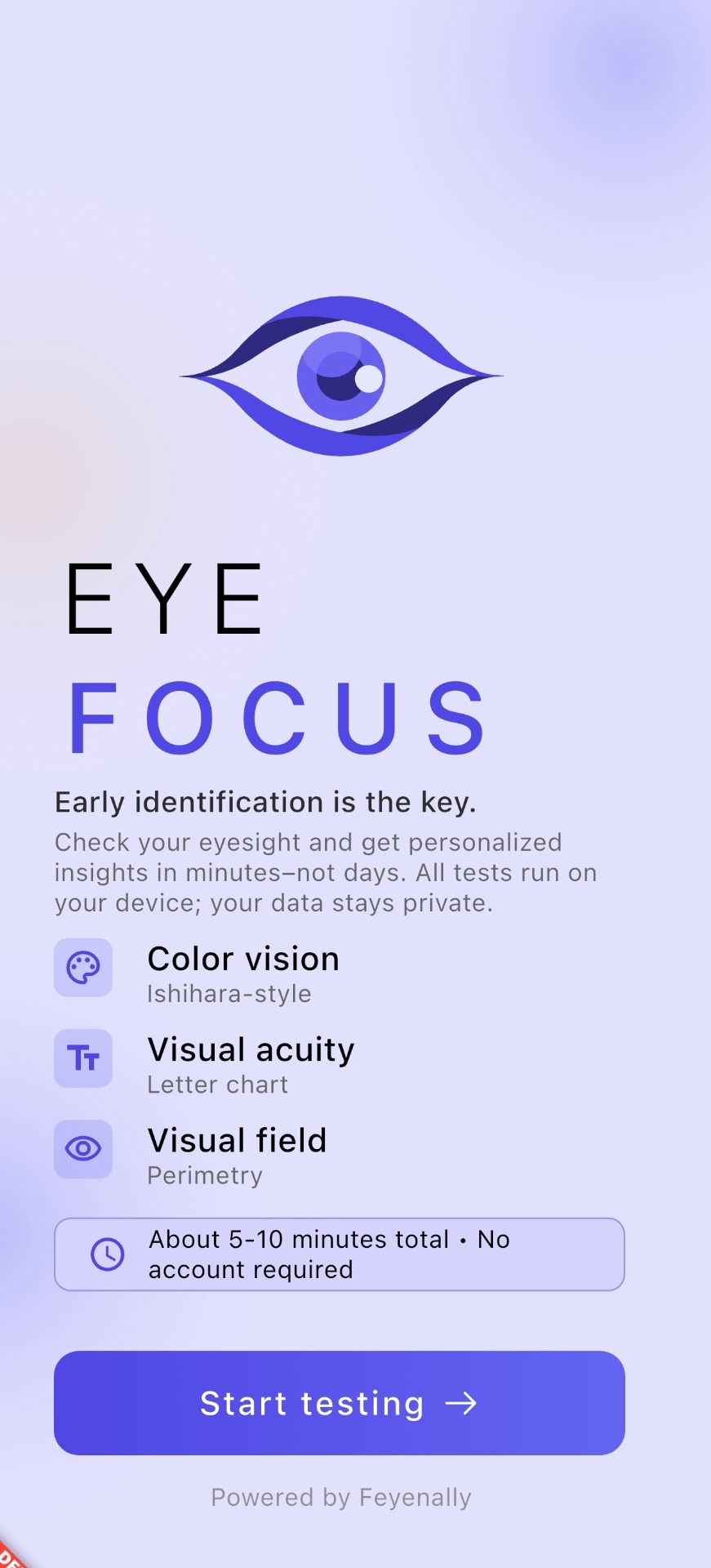 Eye Focus app splash screen